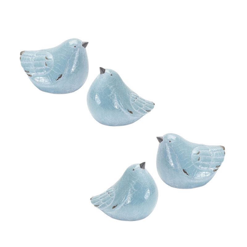 Set of 4 Bird Figurines – Decorative Garden & Home Décor for Outdoor and Indoor Spaces
