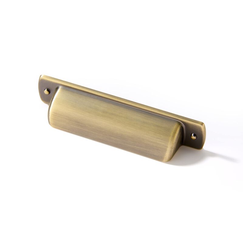 khtumeware 2 Pack 3"" Drawer Pulls Brushed Antique Brass Cabinet Cup Pulls Kitchen Hardware Cabinet Handles Drawer Handles Knobs