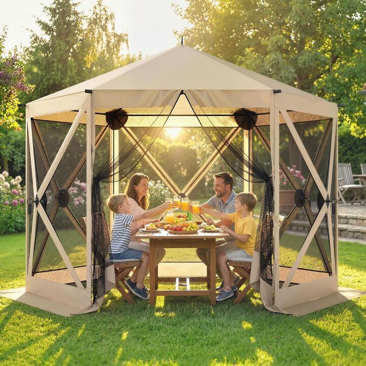 Hivvago 10x11 Pop Up Gazebo Screen Tent