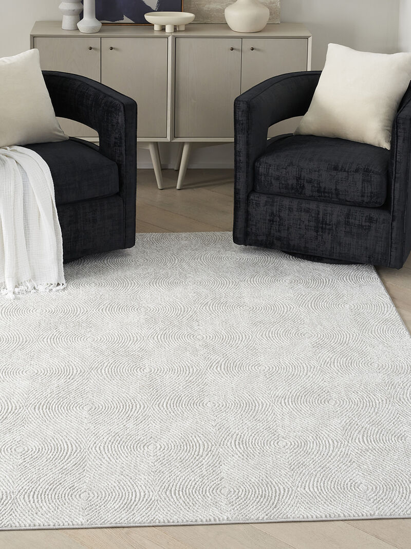 Dew DEW03 Silver 5'3" x 7' Rug