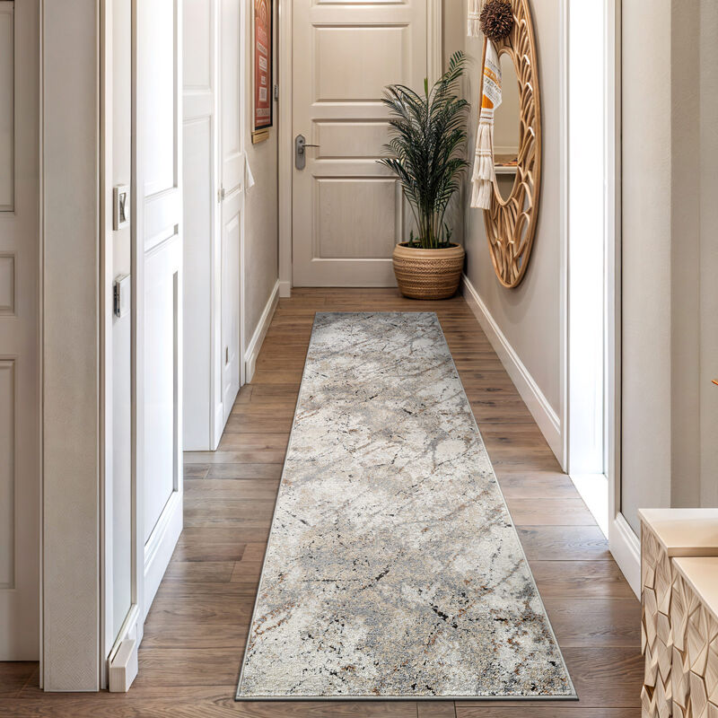 World Rug Gallery Marble Flow Area Rug - Rug for Living Room, Bedroom, or Entryway - Kid & Pet Friendly, Easy to Clean, Durable Polypropylene/Polyester with Jute Backing image number 1