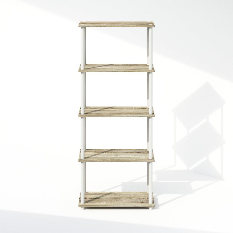 Turn-N-Tube 5-Tier Multipurpose Compact Display Rack, Shelving Unit, Bookcase