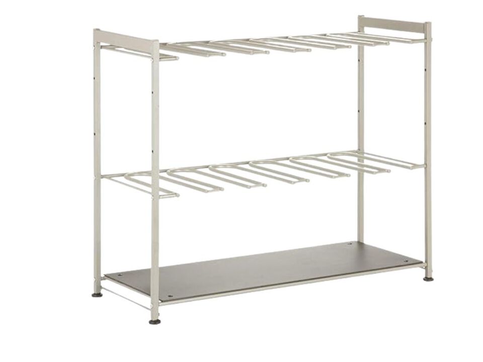 Entryway Shoe Rack Closet Storage Silver Boot Standing Bedroom