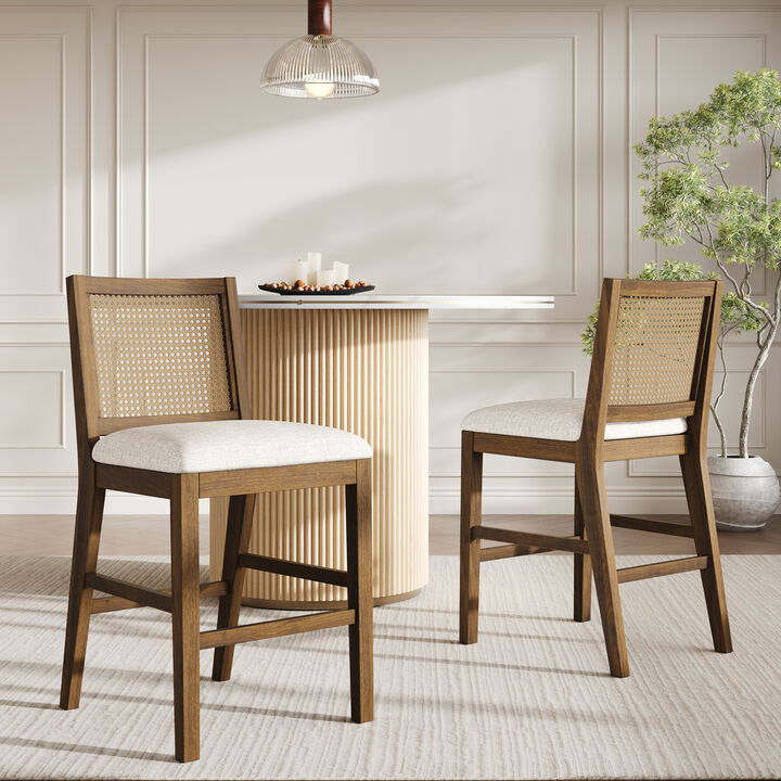 Merax Set of 2 Coastal French Country Bar Stools