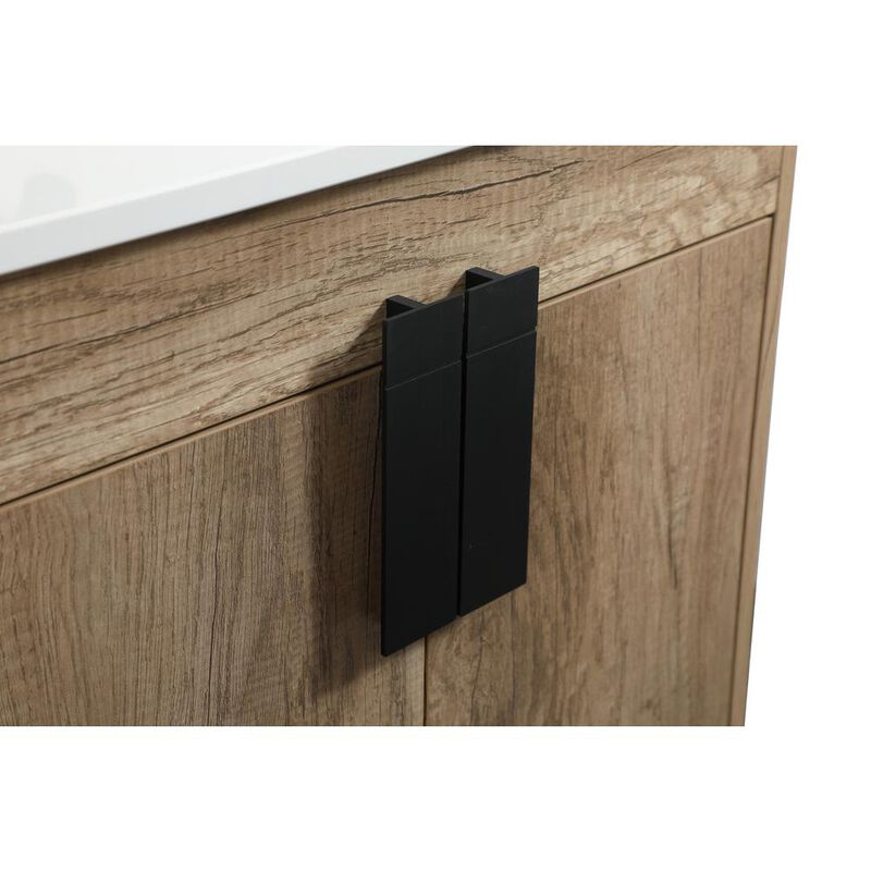 Elegant Kitchen and Bath 24 inch Single bathroom vanity in natural oak