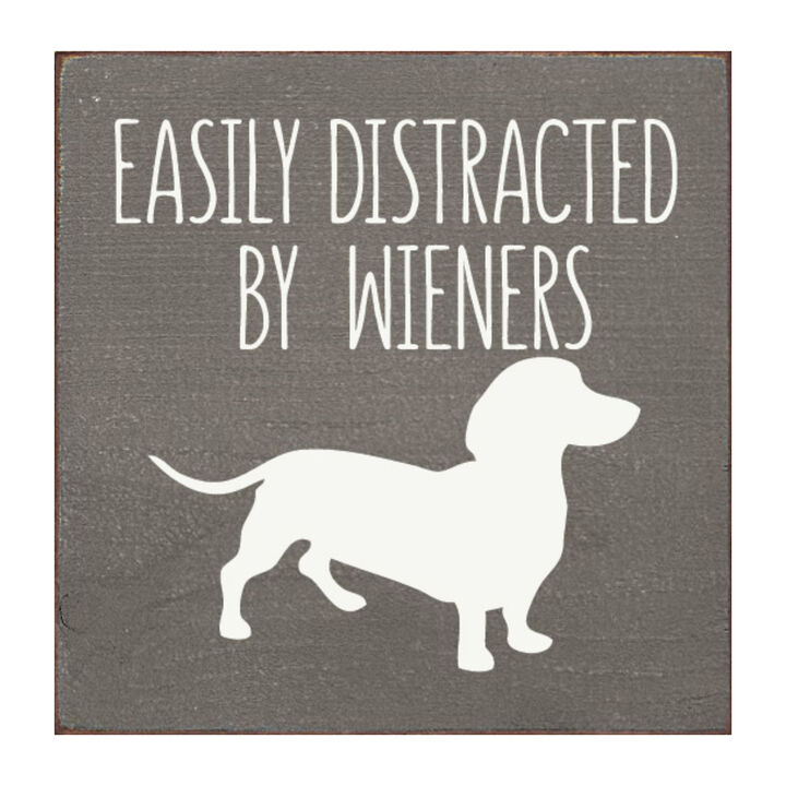 Decorative Wiener Dog Wooden Sign with Funny Pet Lover Saying