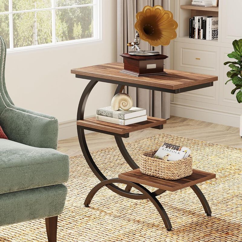 C-Shaped End Table - C Table Snack Laptop Table image number 6