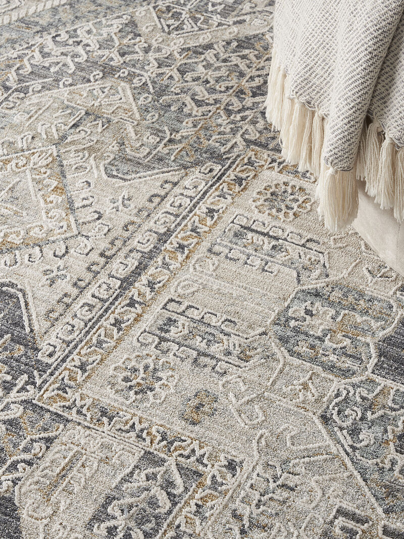 Lynx LNX01 Ivory/Charcoal 5'3" x 7'10" Rug