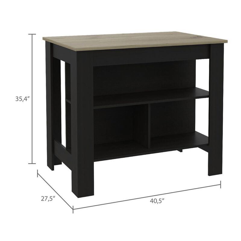 Delos Kitchen Island Black Wengue