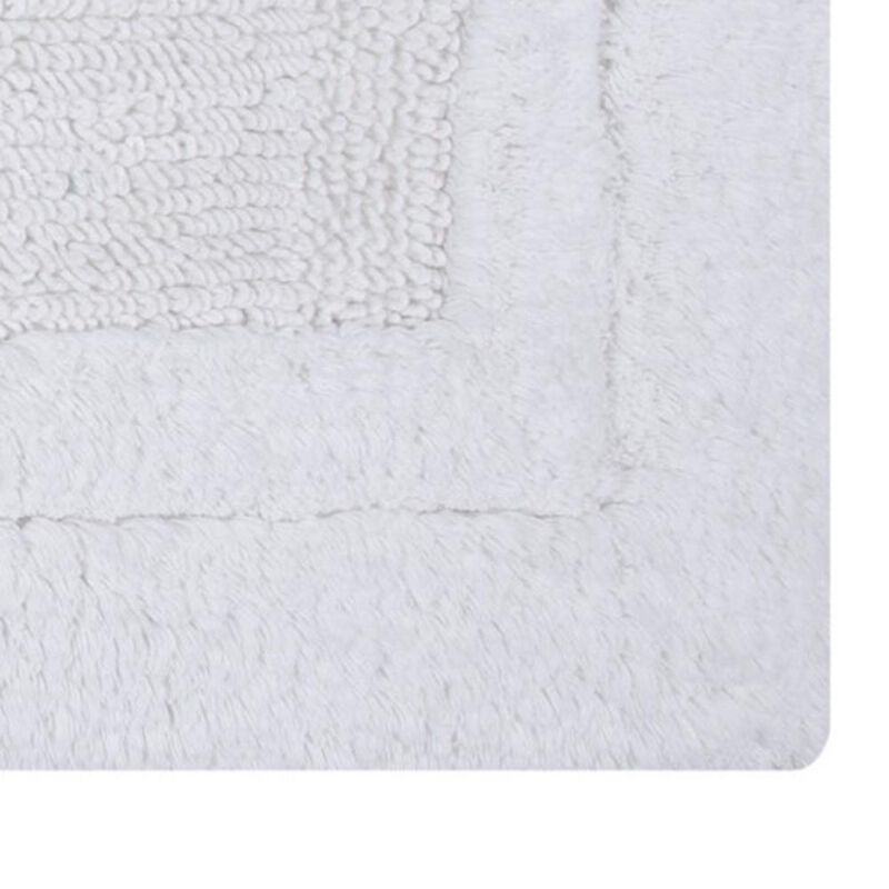 Knightsbridge Cipher 220 GSF Non Skid Back Bath Rug 21 x 34 - White