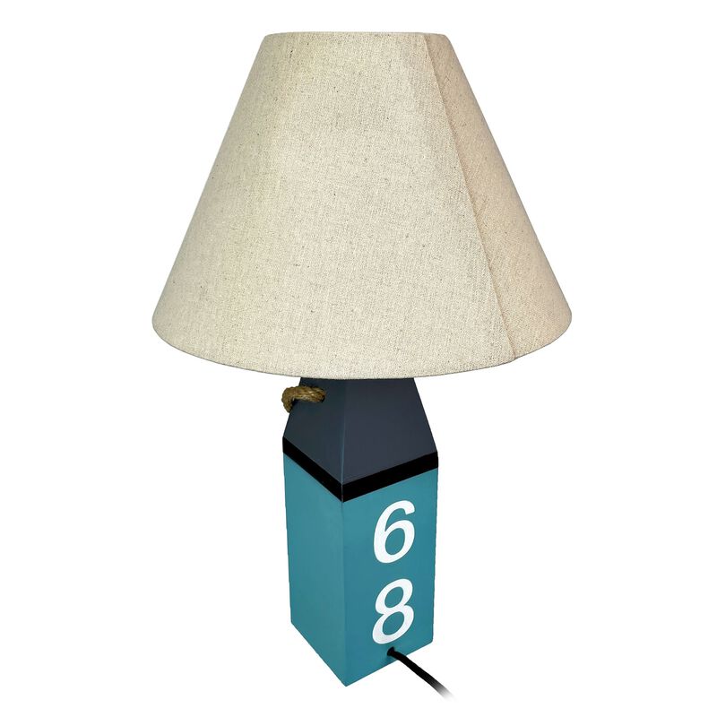 Coastal Blue Buoy Table Lamp 195 Nautical Beach Decor With Shade image number 3