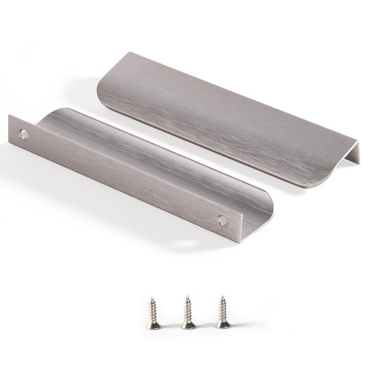 Satanga Edge Finger Pulls for Cabinet Kitchen Drawer knobs Low Profile Door Dresser Bathroom Closet Cupboard Furniture Handles A