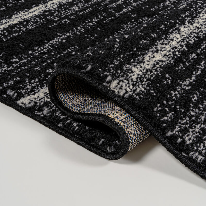 Williamsburg Minimalist Stripe Cream/Black 8 ft. x 10 ft. Area Rug