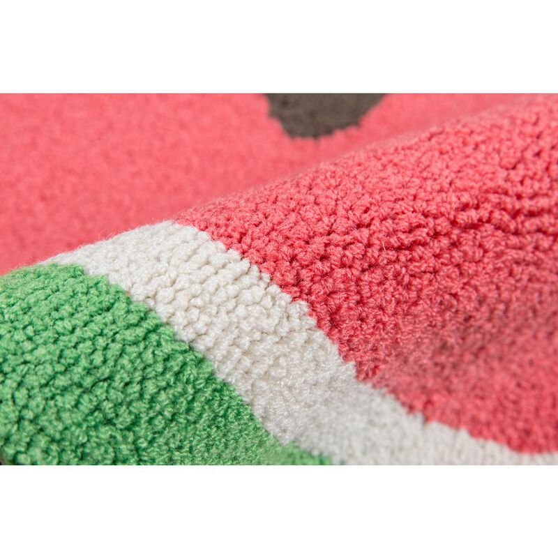 Novogratz Contemporary Half Moon Area Rug, Red, 1'6 X 3' Half Moon