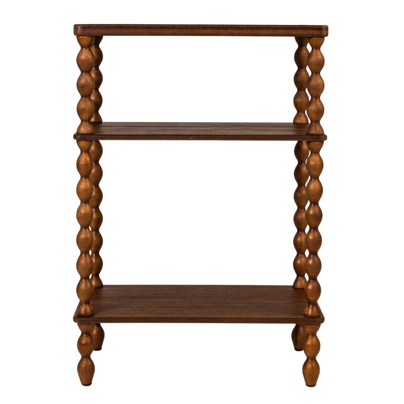 Bobbin Leg Rectangle Wood Accent Table, Walnut image number 3