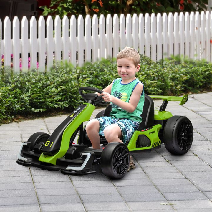 BreeBe 24V 7.5 MPH Electric Go Kart with Adjustable Seat, Slow Start