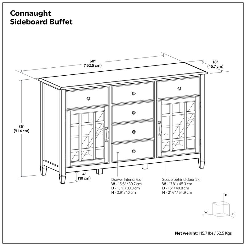 Simpli Home Connaught Sideboard Buffet image number 8