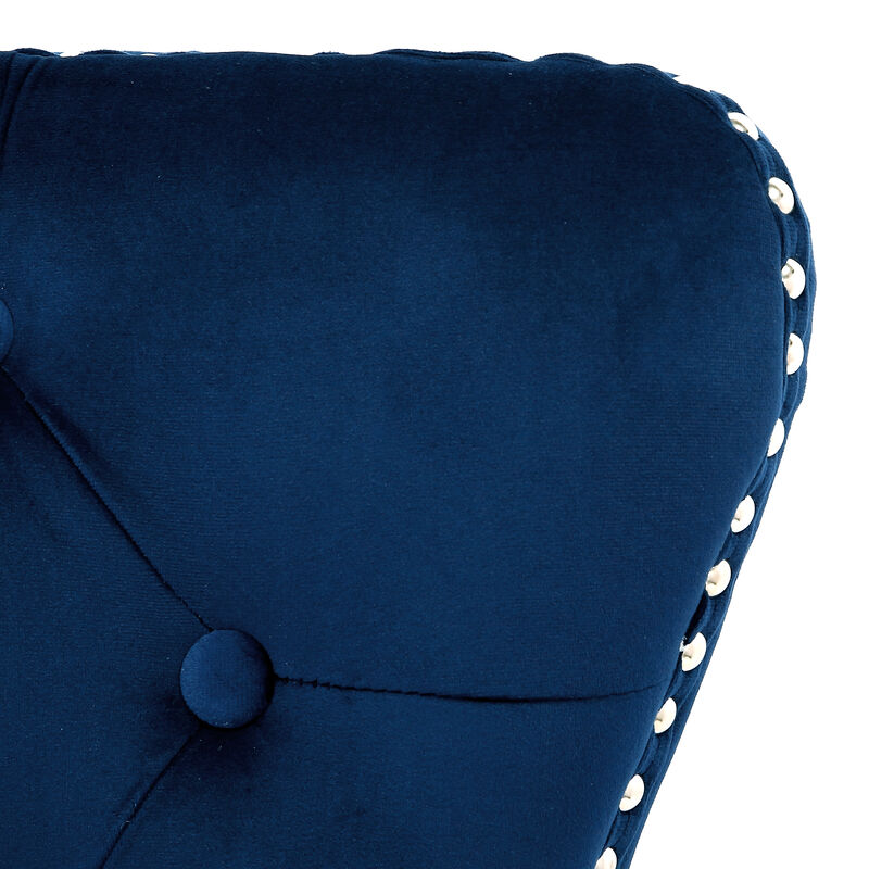 WestinTrends Velvet Upholstered Tufted Dining Chairs (Set of 2)