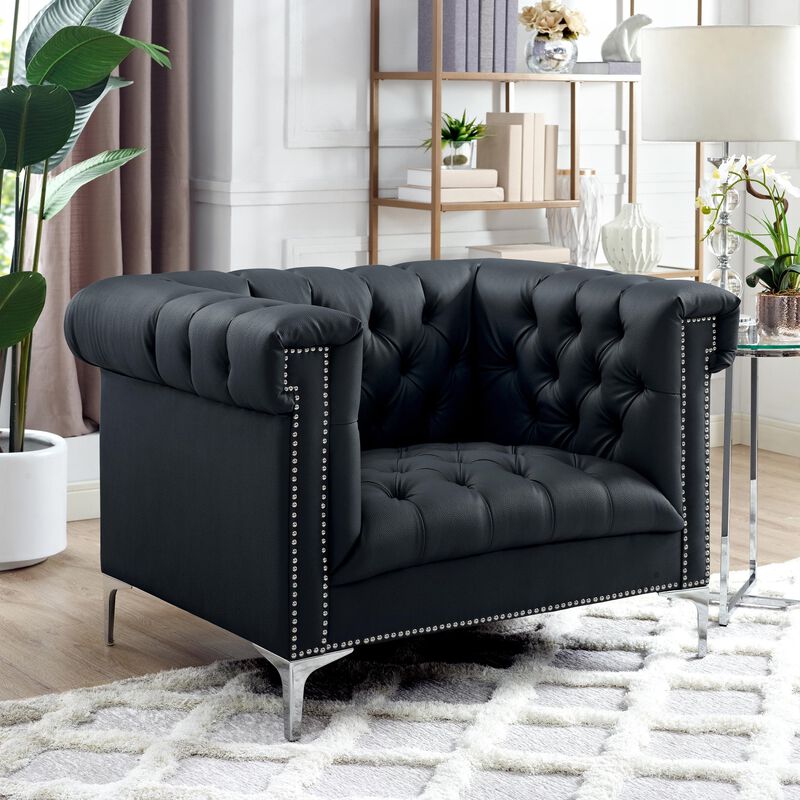 Inspired Home Clifford Leather PU Club Chair
