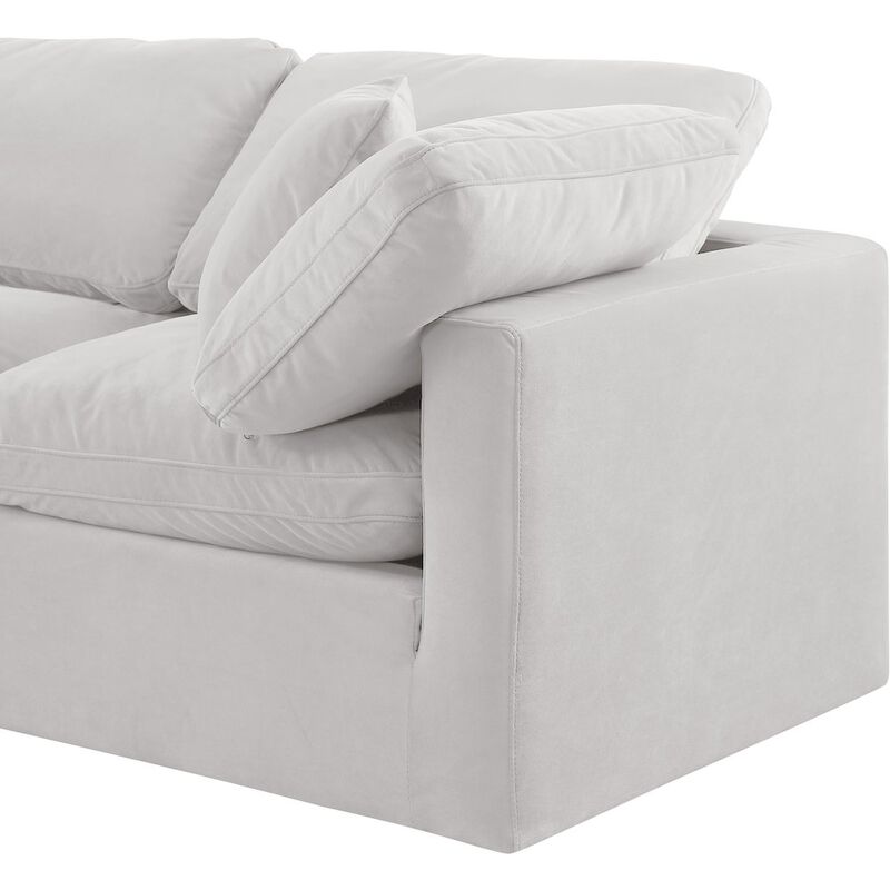 Meridian Furniture Indulge Cream Velvet Modular Sectional