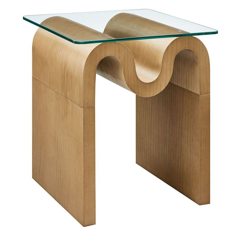Ondine Glass Top Side Table image number 0
