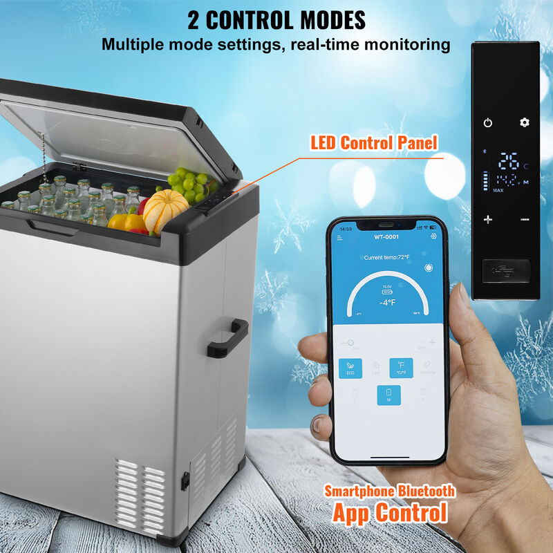 VEVOR Portable Car Refrigerator Freezer Compressor 70 L Single Zone for Car Home image number 3