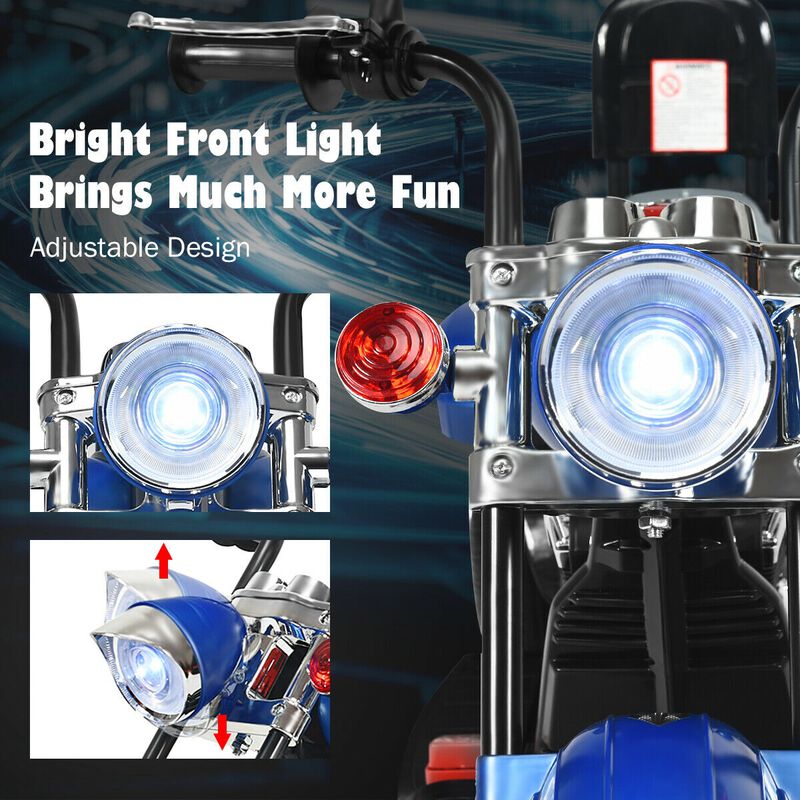 6V Toddler Electric Ride-On Bike with 3 Wheels, Horn and Front Headlight image number 3