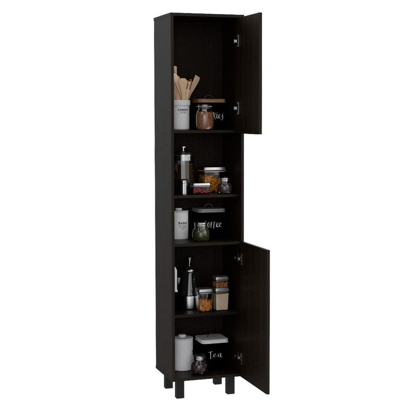 Pantry Cabinet Almada, Kitchen, Black