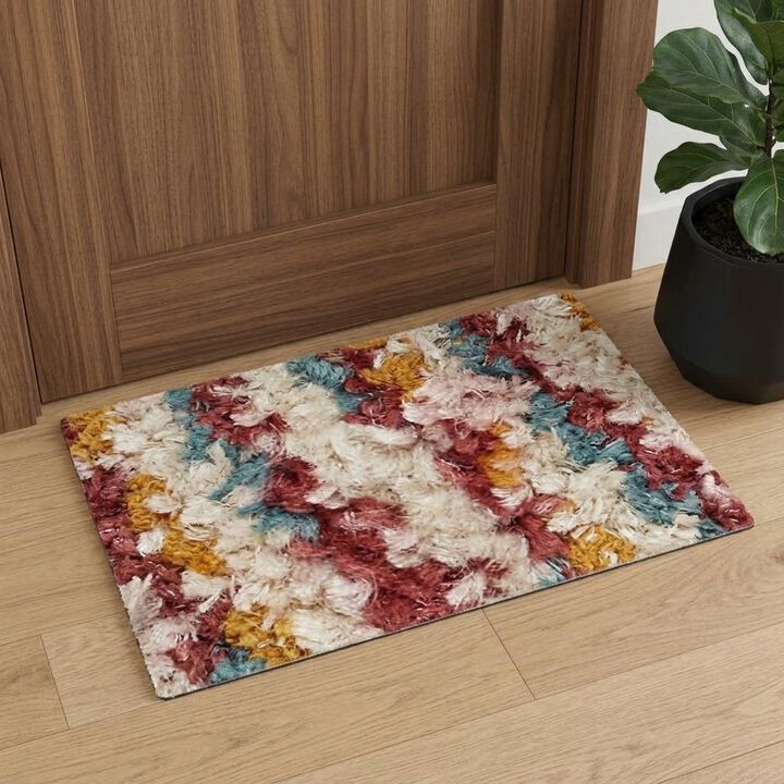 HomeRoots Floral Power Loom Area Rug