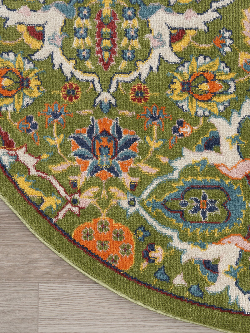 Allur ALR03 Sage/Ivory 4' x Round Rug