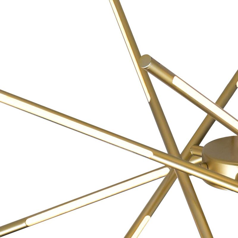 Oskil LED Integrated Chandelier With Satin Gold Finish