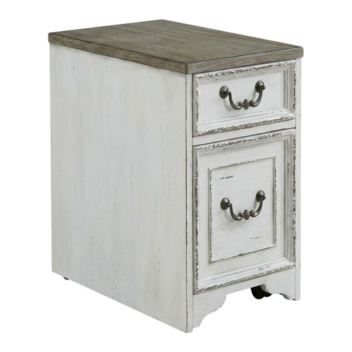 Liberty Furniture Antique White Mobile File with Classic European Traditional Style