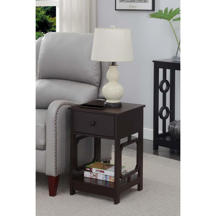 Convenience Concepts Omega 1 Drawer End Table Espresso
