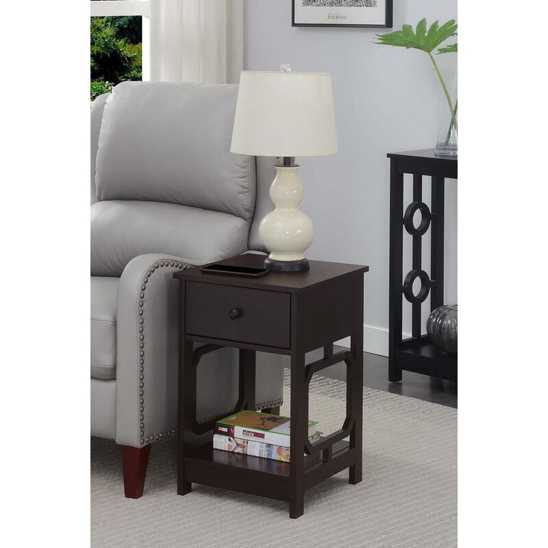 Convenience Concepts Omega 1 Drawer End Table Espresso