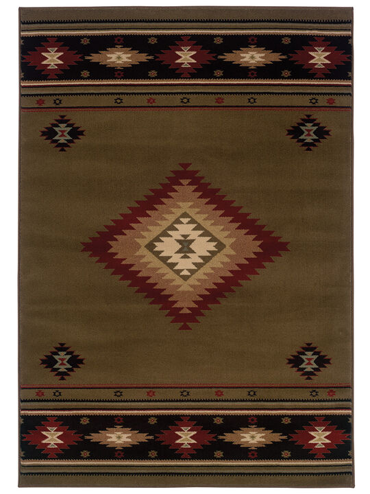 Hudson 3'10" x 5'5" Green Rug