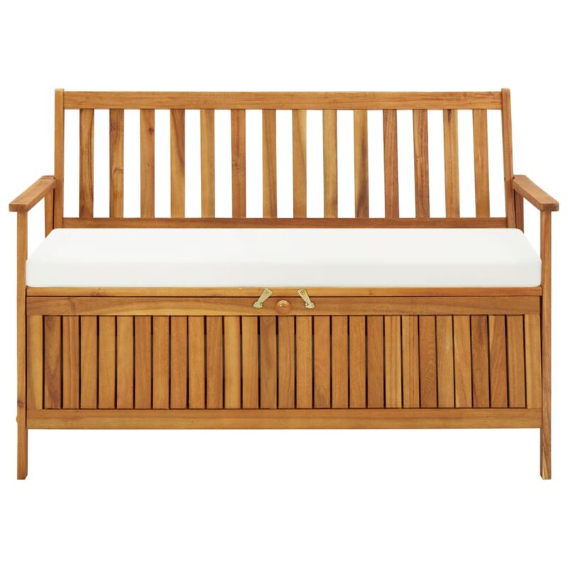 vidaXL Garden Storage Bench Solid Acacia Wood 47.2"x24.8"x33.1"