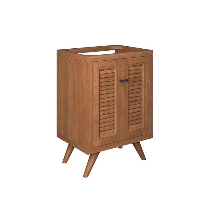 Modway Birdie 24 Teak Wood Bathroom Vanity Cabinet (Sink Basin Not Included)