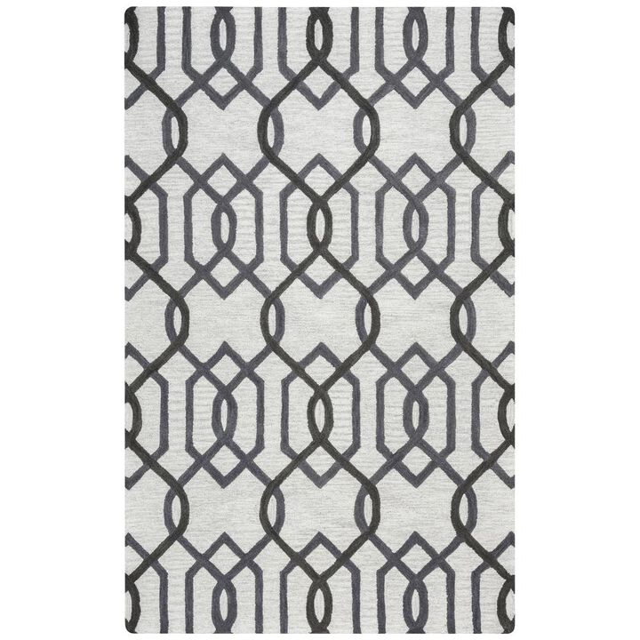 Berlin Gray 5' x 8' Hand-Tufted Rug- BN1008