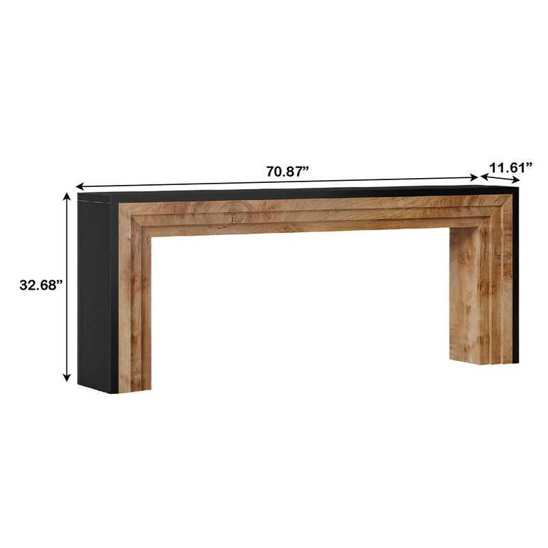 Farmhouse Hallway Console Table, Narrow Sofa Table for Entryway image number 2
