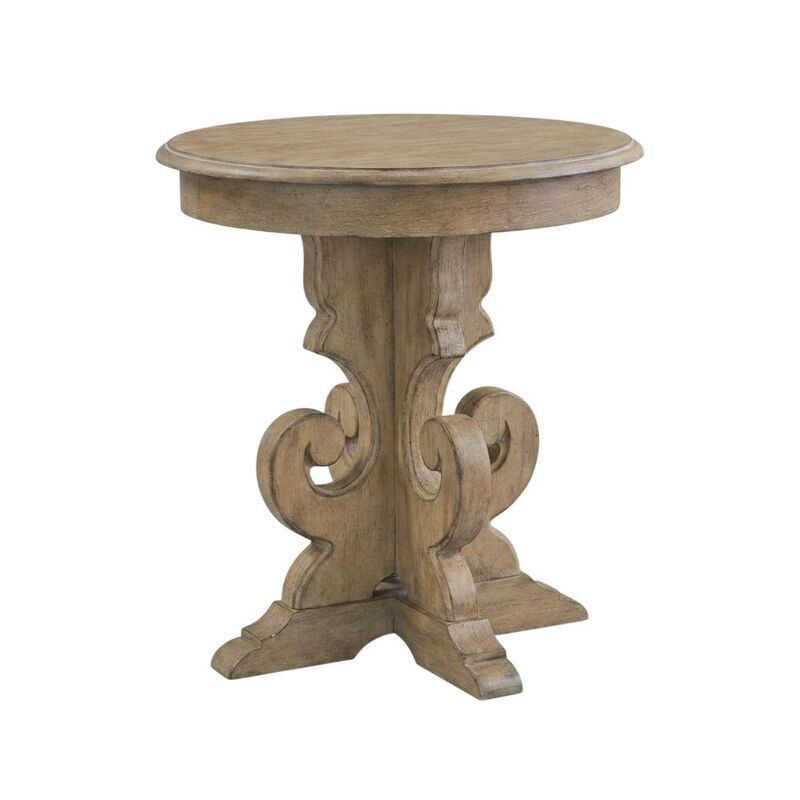 Liberty Furniture Magnolia Manor Round End Table in Weathered Bisque image number 0