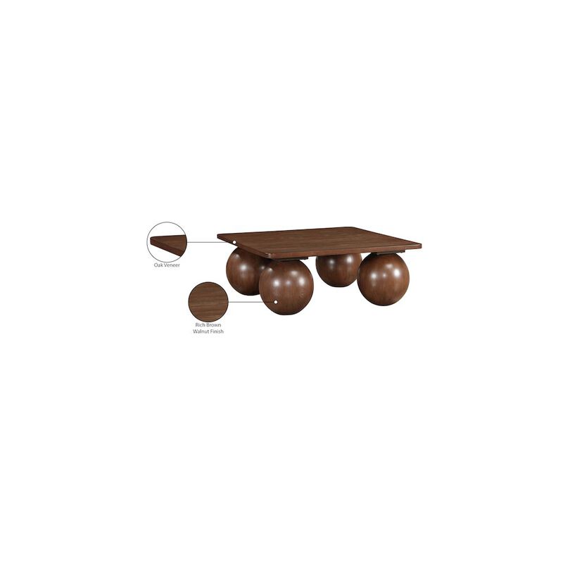 Meridian Furniture Fitch Brown Oak Veneer Coffee Table