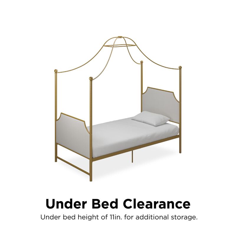 Monarch Hill Clementine Canopy Bed, Twin, Gold