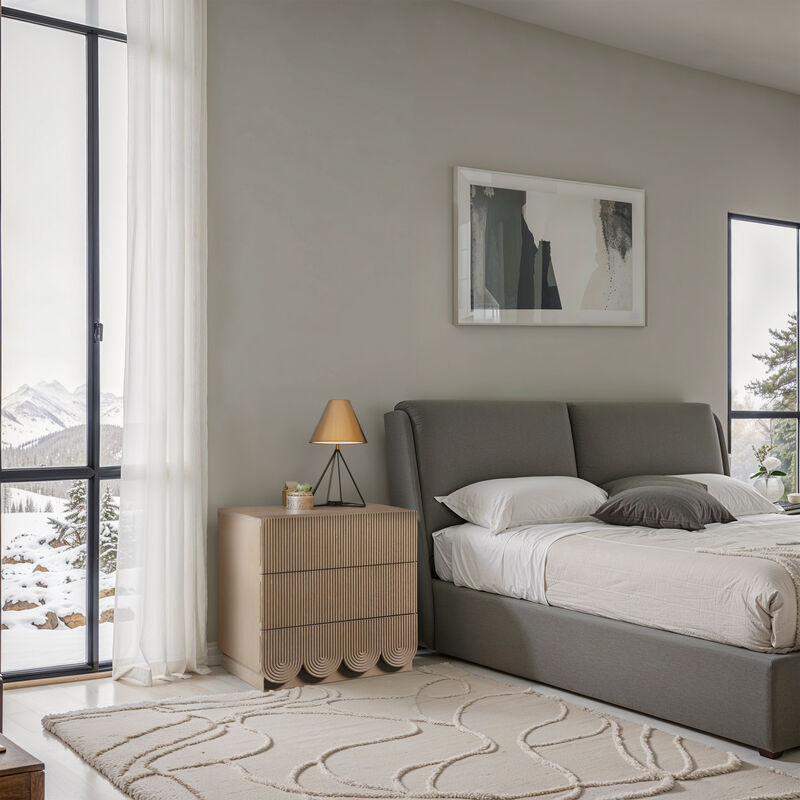 Meridian Furniture Scallop Natural Night Stand image number 1