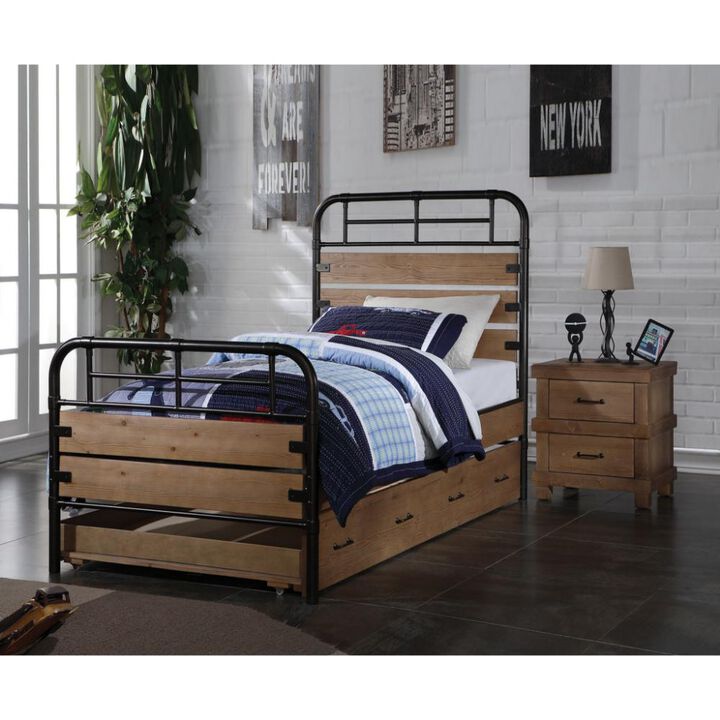 Modern Nightstand with 2 Drawers &ndash; Bedside Storage Table