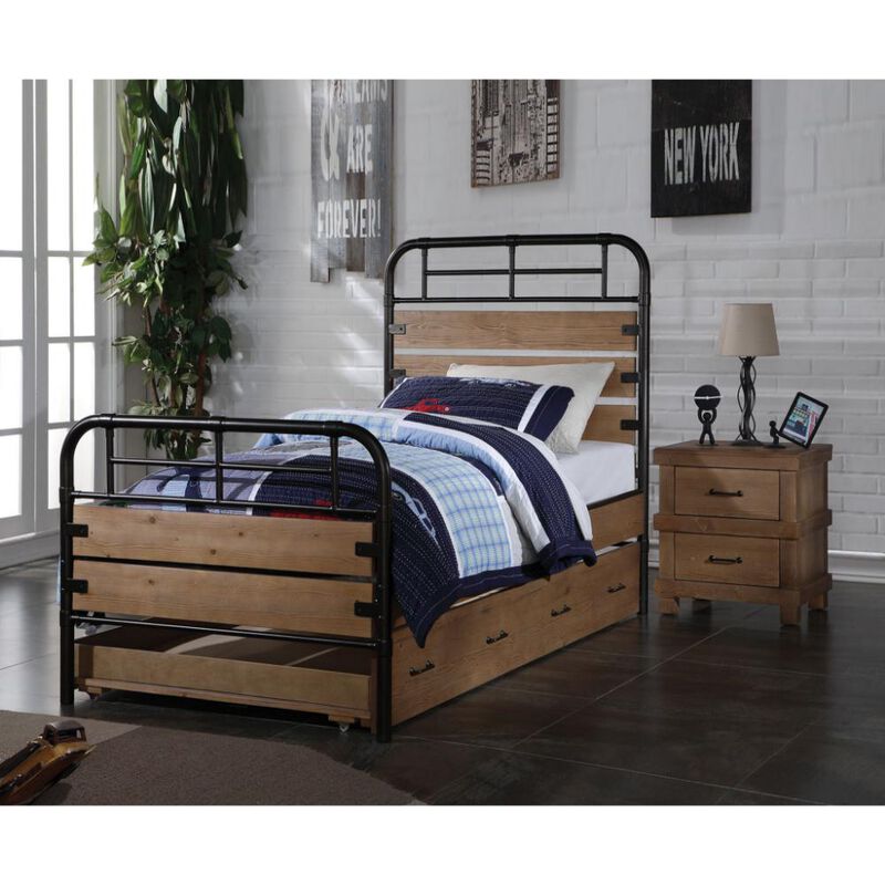Modern Nightstand with 2 Drawers &ndash; Bedside Storage Table image number 1