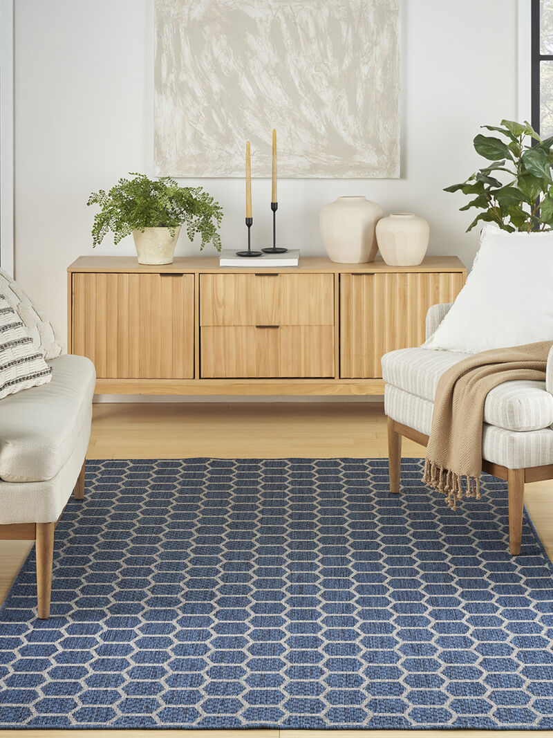 Twist Reversible TWS01 Blue 6' x 9' Rug