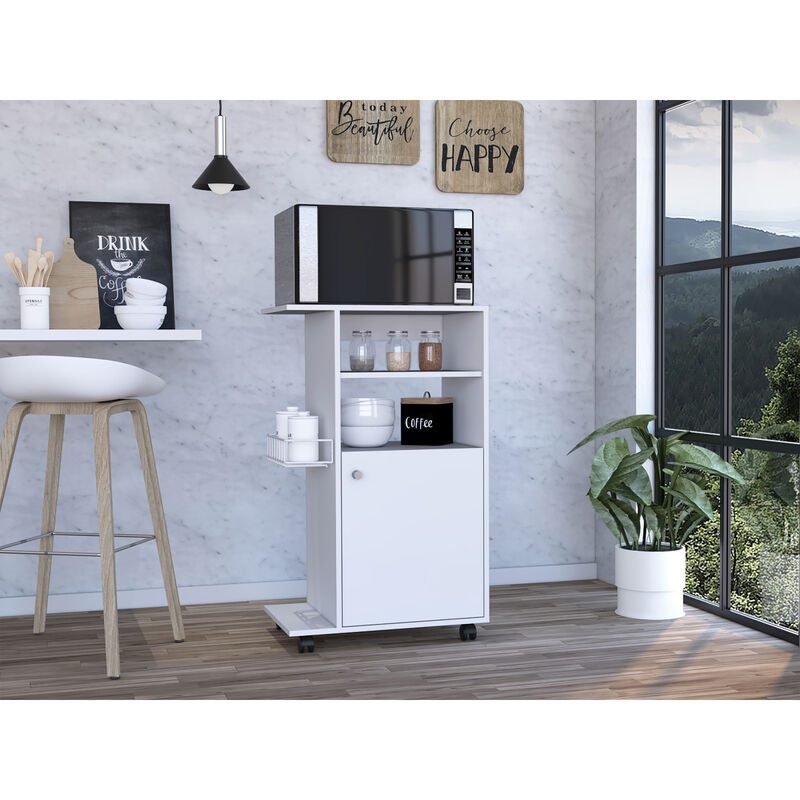 Nepenthe 1-Shelf Kitchen Cart with Caster White