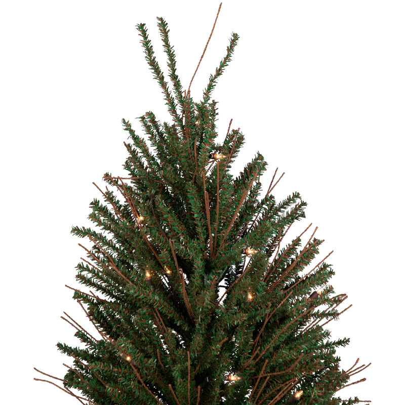 4' Medium Warsaw Twig Artificial Christmas Tree in Burlap Base - Clear Lights image number 3