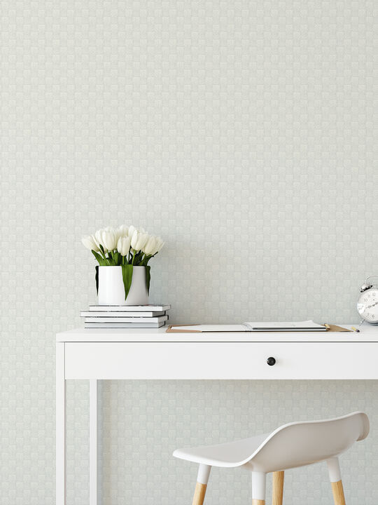 Calabash Light Grey Rope Basketweave Wallpaper (Set of 2)