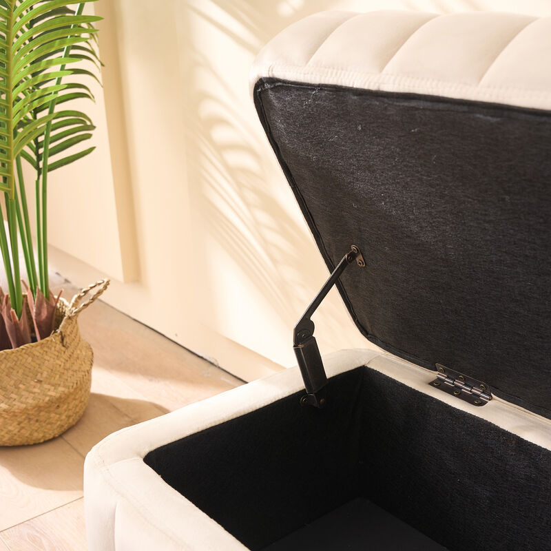 Merax Multi-Functional Velvet Storage Soft Bench